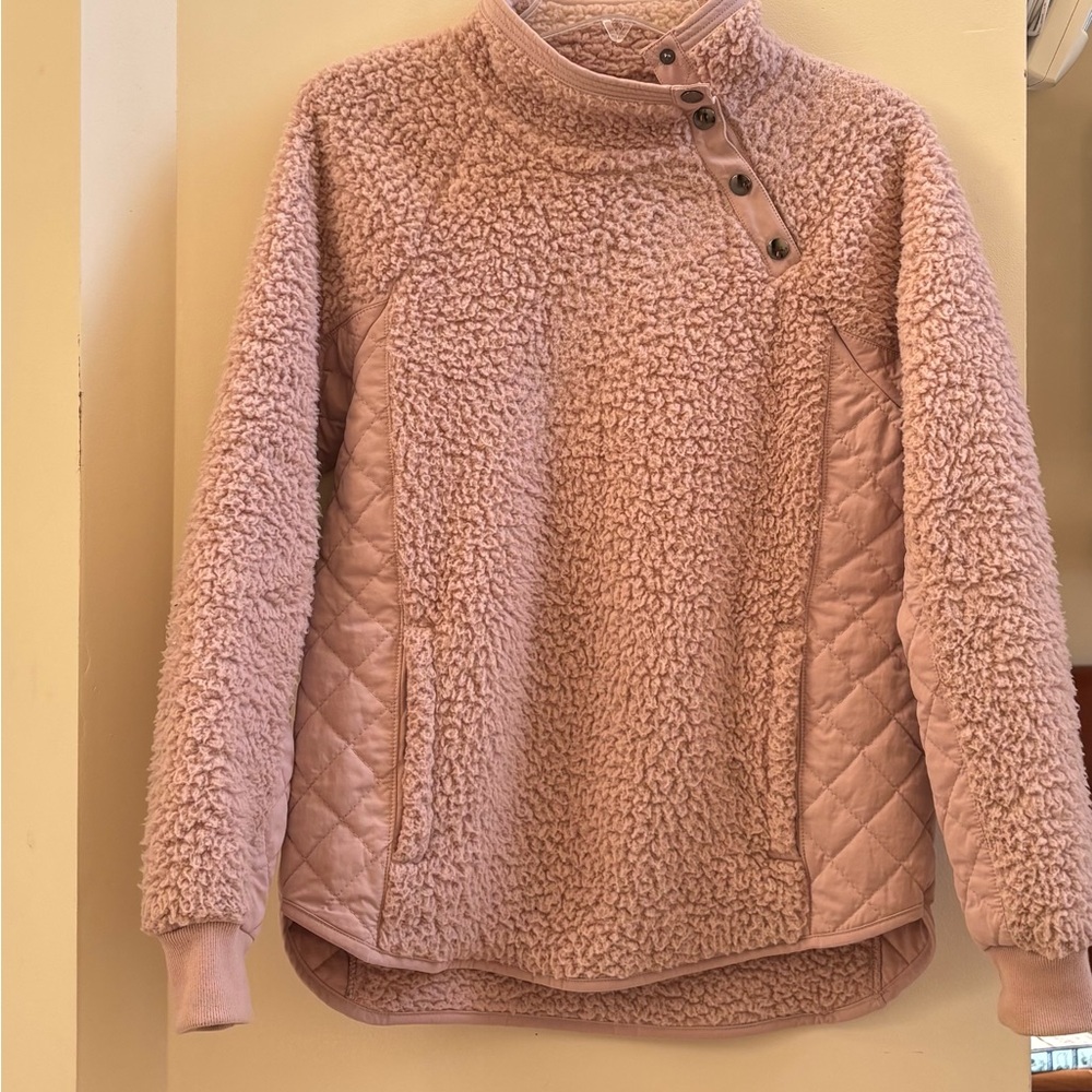 Abercrombie & Fitch Soft Sherpa Half-Zip Pullover